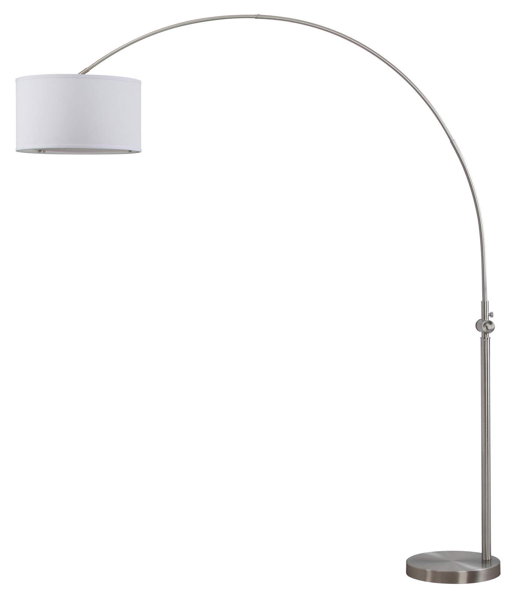 SAFAVIEH Ascella 86-inch Modern Farmhouse Arc Floor Lamp with LED Bulb - Contemporary Nickel Finish for Living Room, Bedroom & Home Office Lighting | Perfect for Reading Nooks and Cozy Corners