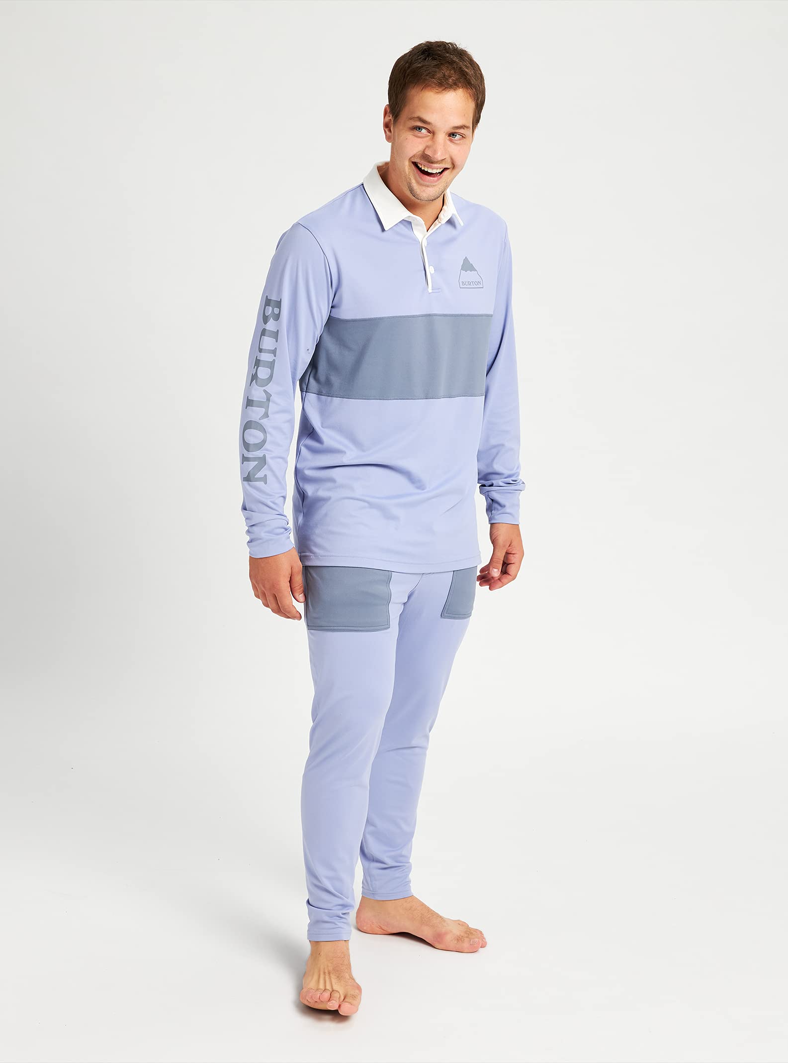 Burton Men's Midweight Rugby Shirt - Comfortable & Durable Cotton Blend for Casual Wear, Sports & Outdoor Activities