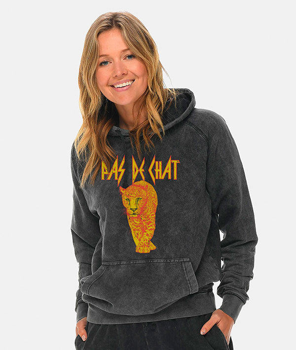 Vintage Pas de Chat Hoodie - Soft & Cozy Pullover Sweatshirt for Women & Men - Perfect for Casual Wear, Dance Practice & Street Style