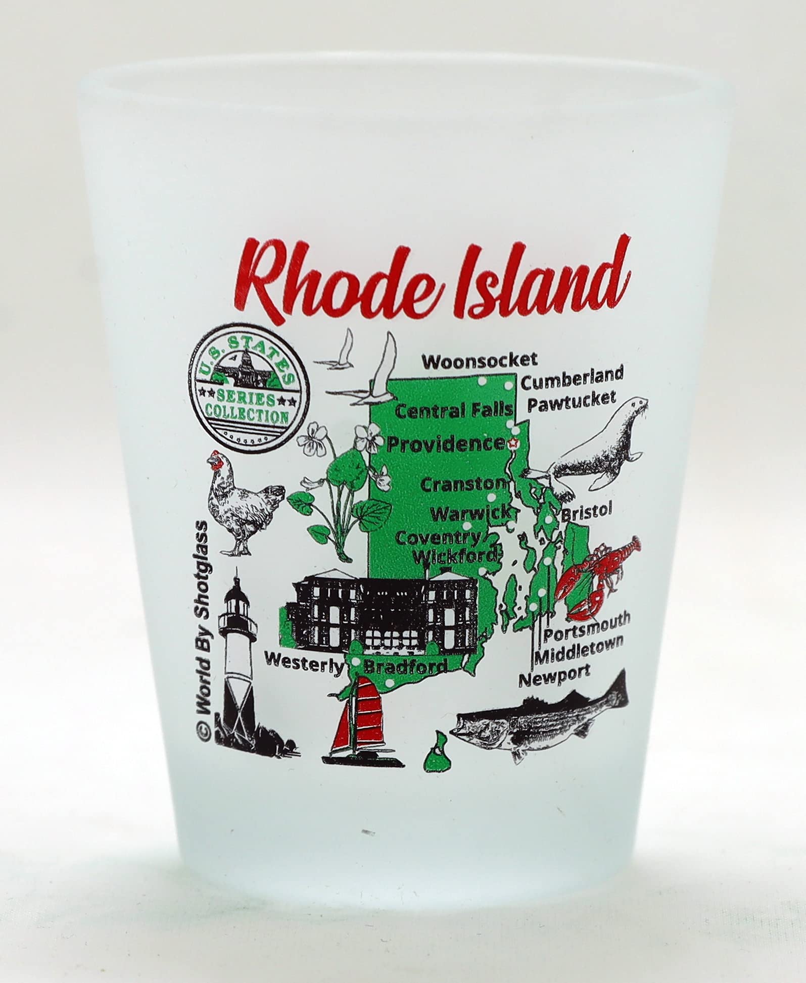 Rhode Island US States Series Collectible Shot Glass - Perfect for Souvenirs, Gifts & Barware Collections