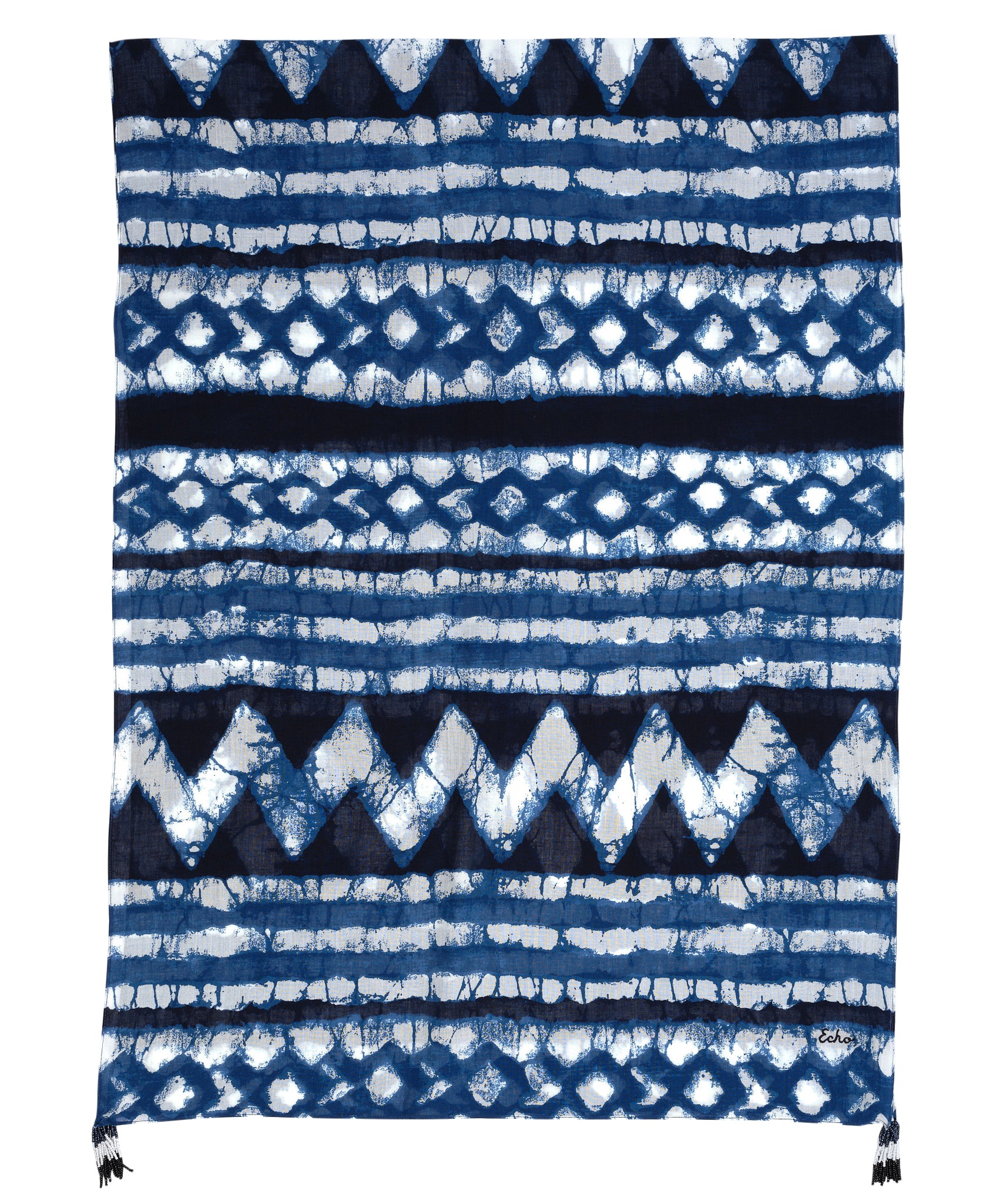 Stylish Batik Chevron Wrap Scarf - Lightweight & Versatile Fashion Accessory for Women - Perfect for Beach, Travel, and Everyday Outfits