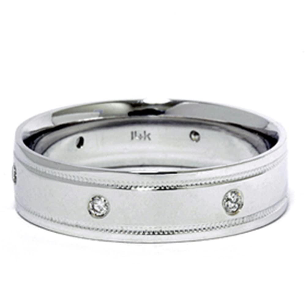 14K Gold Men's Diamond Wedding Band - Comfort Fit Ring for Men - Perfect for Engagement, Anniversary, and Special Occasions