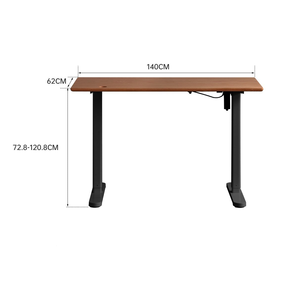 Premium Oak Solid Wood Smart Electric Height Adjustable Standing Desk - Ergonomic Home & Office Workspace Solution for Productivity & Comfort