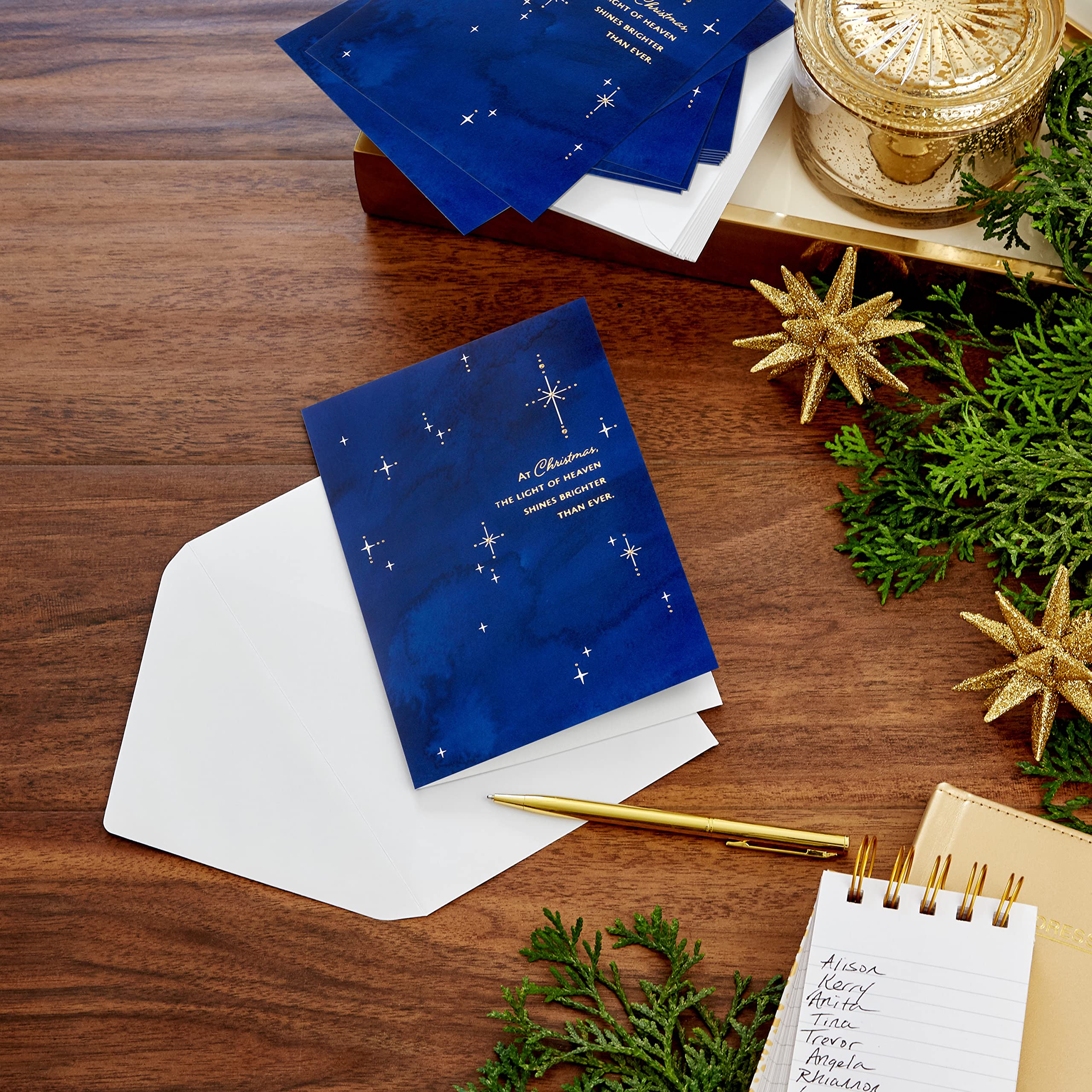 Hallmark Religious Boxed Christmas Cards - Light of Heaven (16 Cards with Envelopes) for Holiday Greetings, Church Events & Christian Celebrations