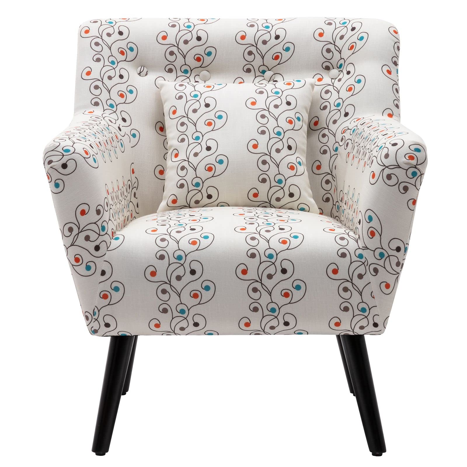 Comfortable Living Room Chair - Soft & Cozy Lounge Chair for Bedroom, Reception - Modern Decorative Accent Chair for Relaxing, Reading & Entertaining