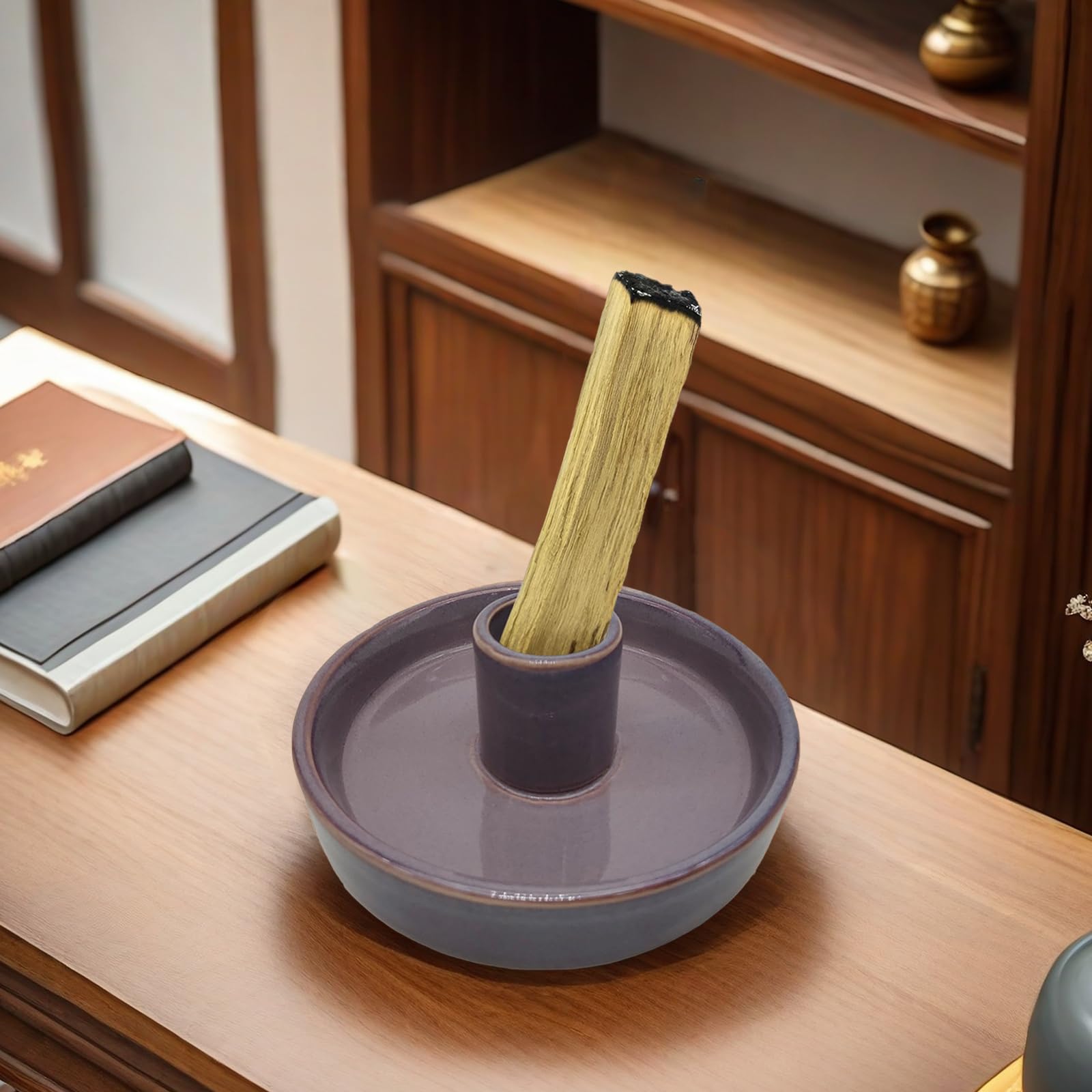 Premium Ceramic Palo Santo Holder for Burning Sticks - Aesthetic Pink Palo Santo Burner for Meditation, Yoga & Home Aromatherapy