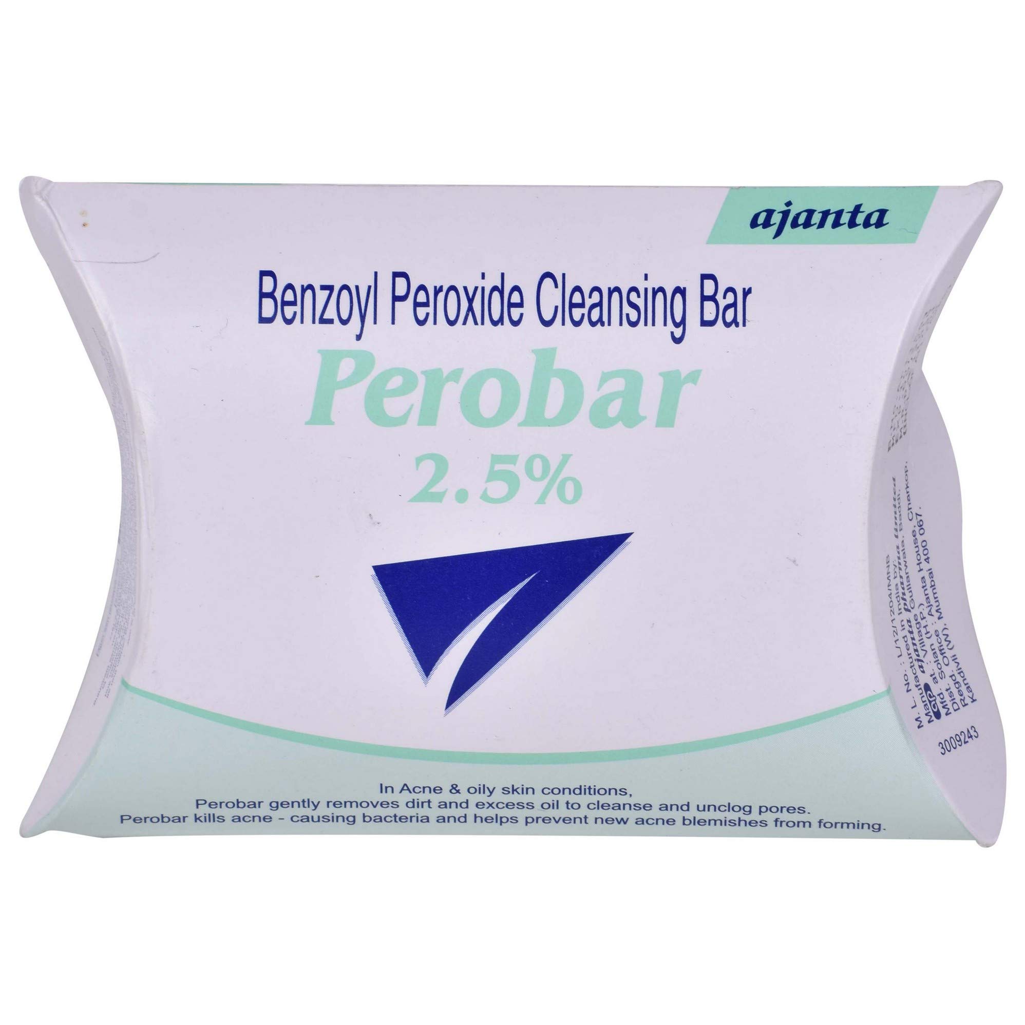 Perobar 2.5% Antibacterial Soap - Pack of 75g (75 Gram) for Skin Care, Acne Treatment & Daily Hygiene | Gentle Cleansing for Face & Body