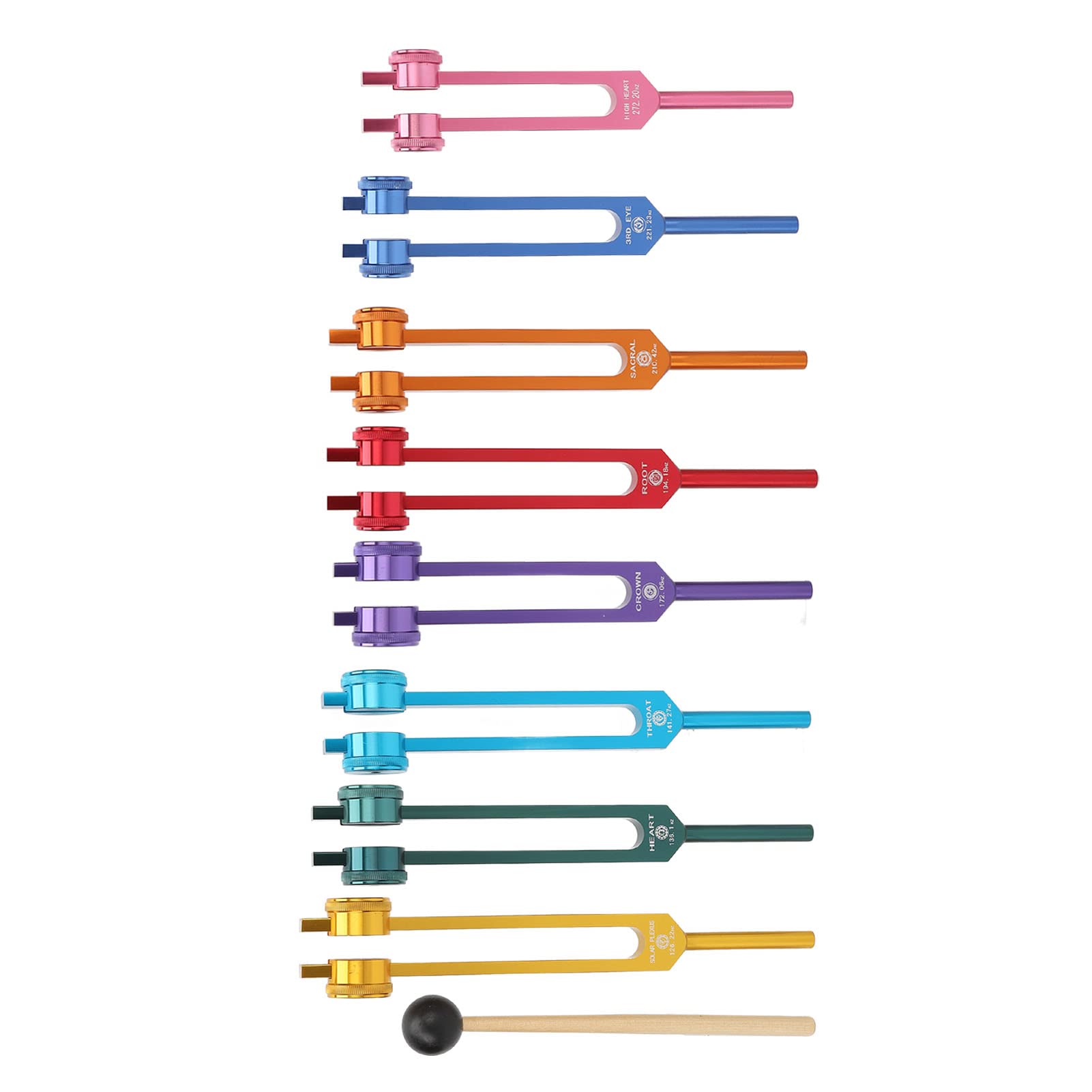 8-Piece Fockety Tuning Fork Set for Sound Healing Therapy, Chakra Balancing, and Body, Mind & Soul Harmony – Perfect for Meditation, Yoga, and Energy Work