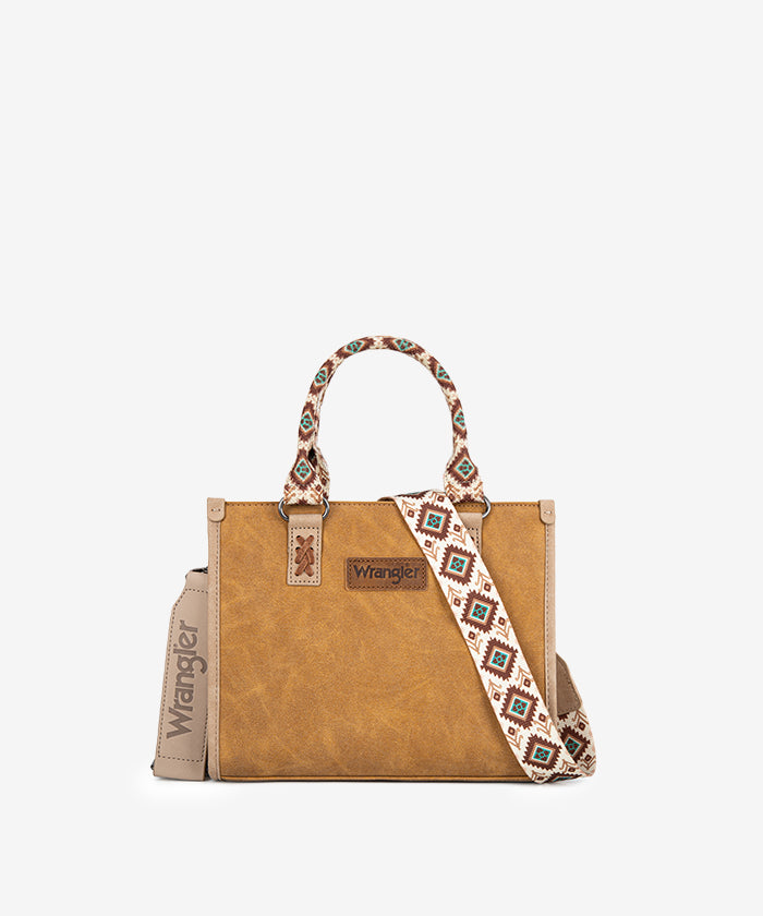 Wrangler Aztec Print Tote Bag for Women - Stylish & Durable Cotton Shoulder Bag - Perfect for Shopping, Beach, Work & Travel