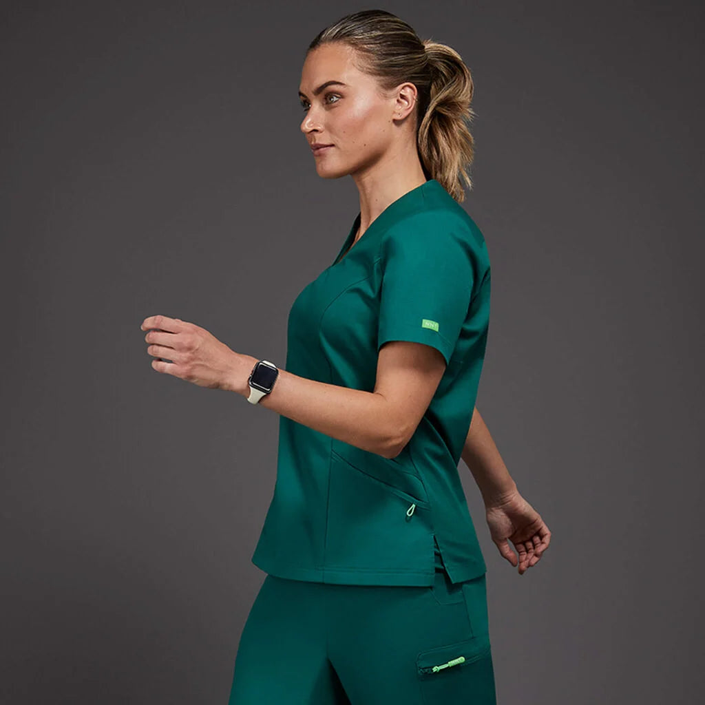 Next Generation Antibacterial Active Florence Scrub Top - Breathable Medical Uniform for Nurses & Healthcare Professionals - Perfect for Hospitals, Clinics & Long Shifts