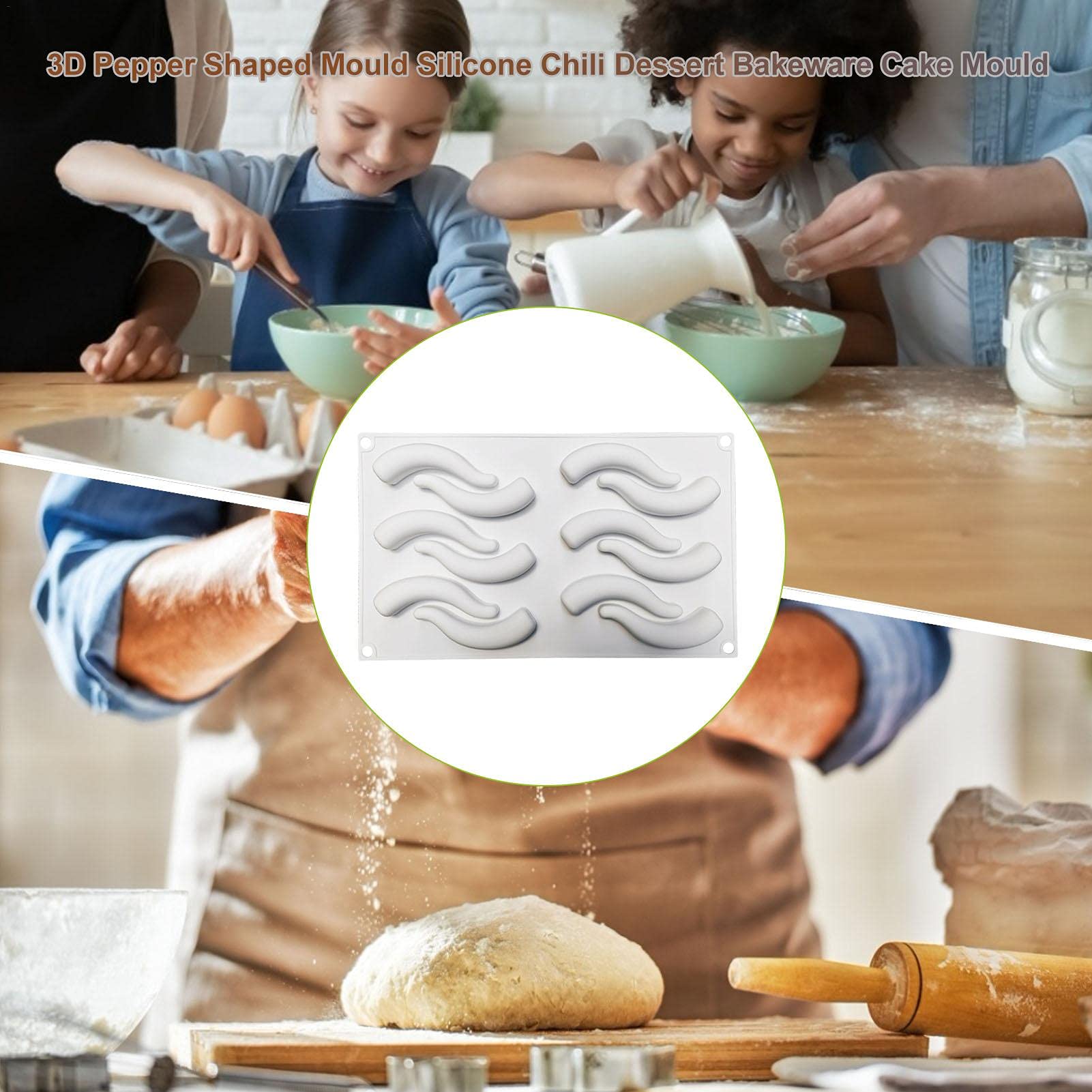 Silicone Fondant Mold - Chili Pepper Shaped Cake Molds for Mousse, Pastry, Pudding & Dessert Baking | Perfect for Birthday Parties, Halloween Treats & Holiday Baking