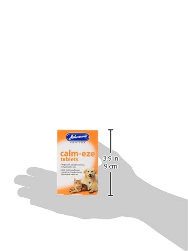 Johnson's Veterinary Products Calm Eze 19-0195 Dog Anxiety Relief Supplement - Reduce Stress & Promote Relaxation for Pets During Travel, Storms & Vet Visits
