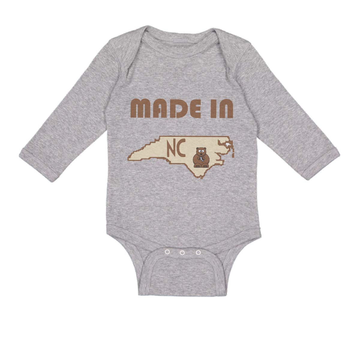 Premium Baby Long Sleeve Bodysuit - 100% Cotton Soft Onesie for Newborns (Oxford Gray) | Unisex Infant Clothes | Made in USA | Perfect for Everyday Wear, Photo Shoots & Gifts