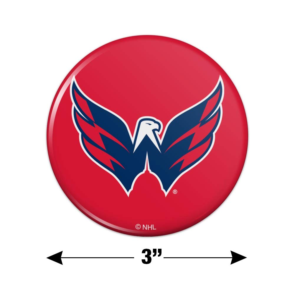 Washington Capitals NHL Logo Refrigerator Magnet - Strong Kitchen & Locker Decorative Button Magnet for Fans, Office, Dorm Room, and Game Day Decor
