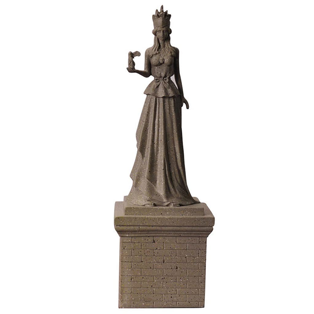 FXJ Retro Greek Goddess Athena Resin Statue - Bronze Desktop Sculpture for Home & Office Decor | Greek Mythology Collectible, Perfect for Bookshelf, Mantel, or Gift
