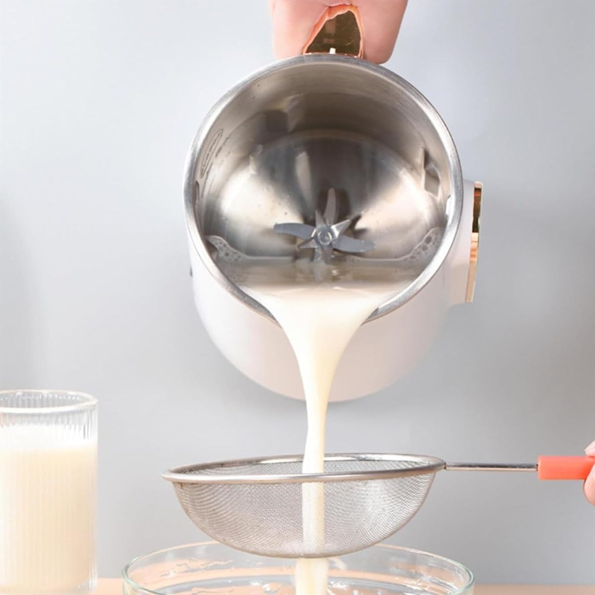 Mylk Nut Milk Maker Machine - 8-in-1 Automatic Almond Milk Maker Blender, 40oz Capacity (White) - Perfect for Vegan, Keto & Paleo Diets at Home