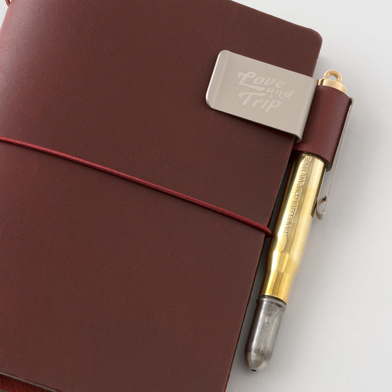 Traveler's Notebook Love and Trip Limited Edition Pen Clip Holder - Stylish Writing Accessory for Journaling, Note Taking & Travel Essentials