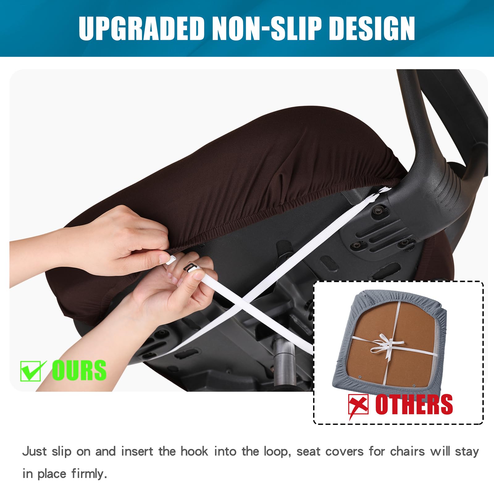 Stretchy Office Chair Cover - Universal Fit, Washable - for Home & Office Use