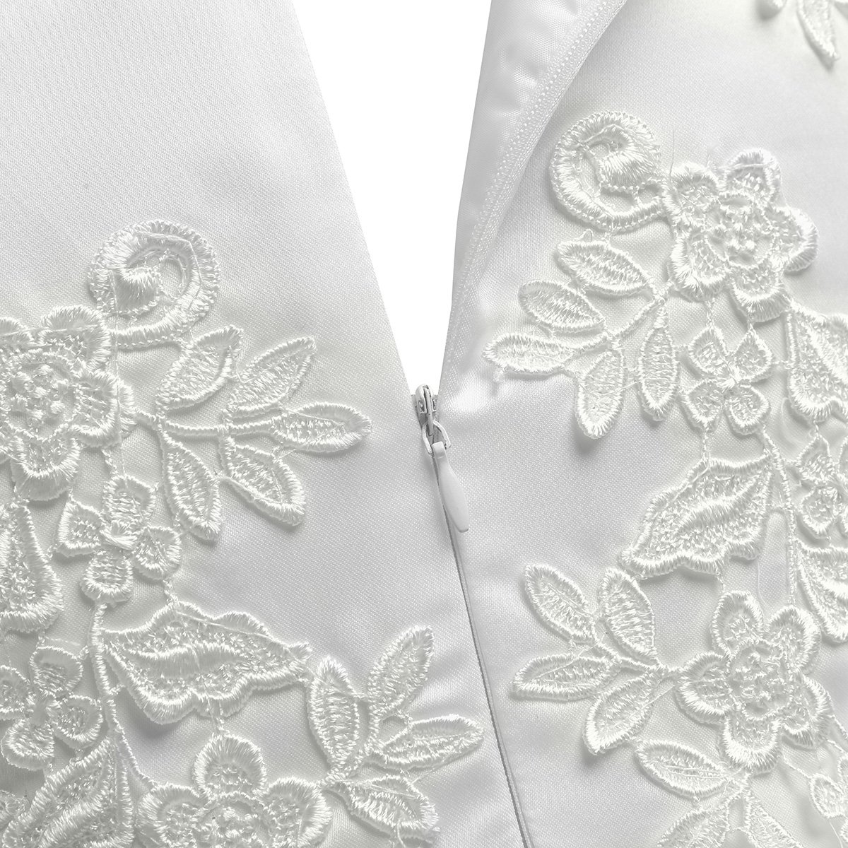 Moily Girls Princess Water-Soluble Lace Dress - Elegant Wedding, Birthday & Formal Ball Gown for Flower Girls - Perfect for Special Occasions, Parties & Photo Shoots