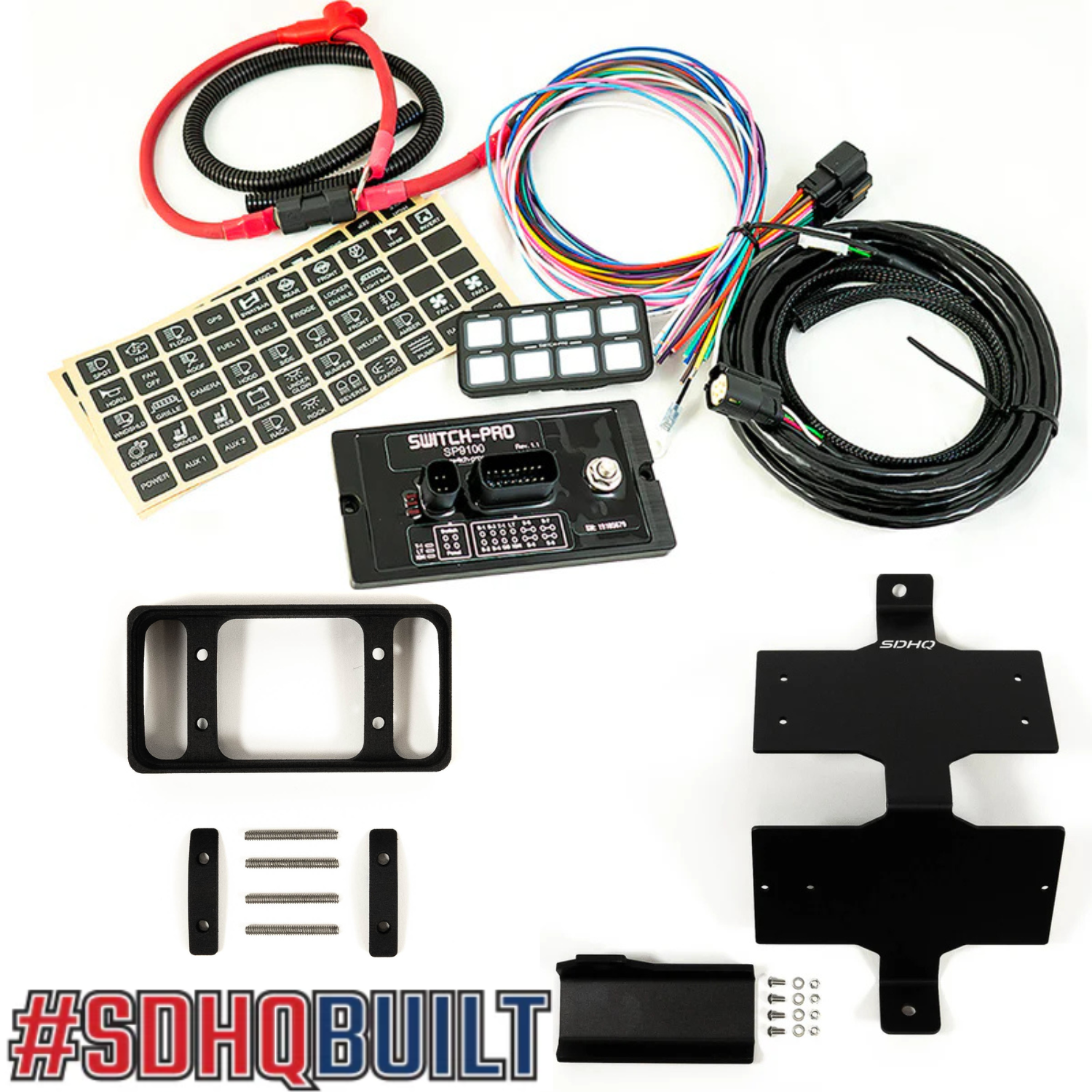 2022-2024 Toyota Tundra SDHQ Built Complete Switch Pros SP 9100 Mounting Kit - Heavy Duty Off-Road Switch Panel Mount for Truck Accessories (Perfect for Overlanding, Camping & Off-Road Adventures)