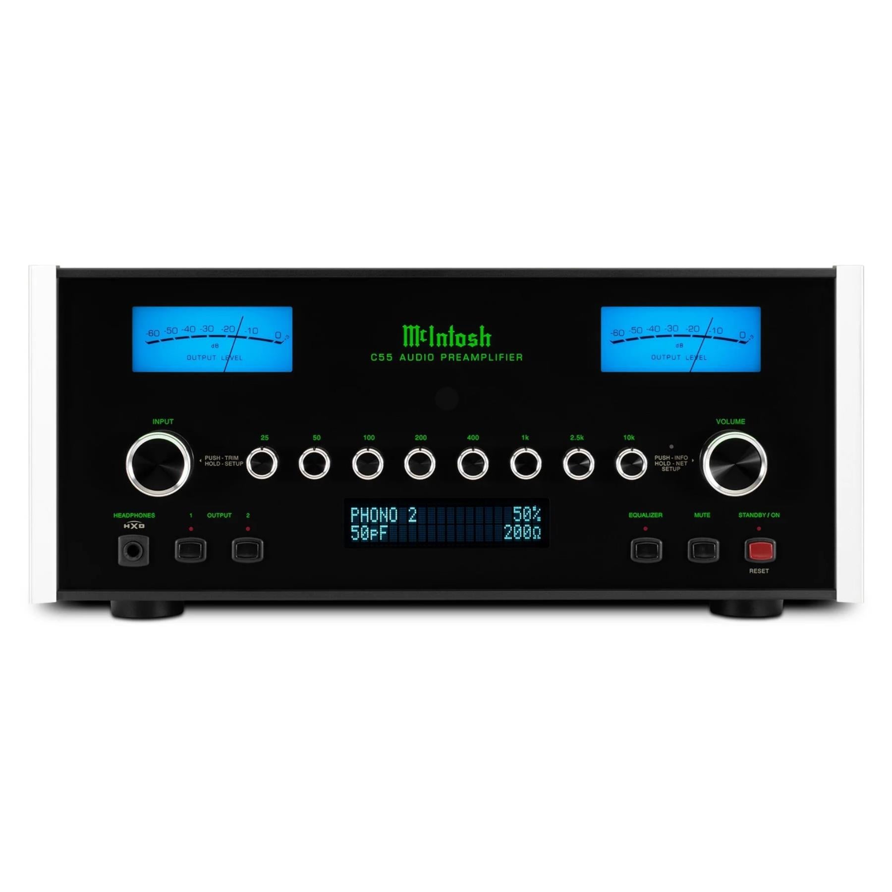McIntosh C55 2-Channel Solid State Preamplifier - High-End Audio Preamplifier for Home Theater & Stereo Systems - Perfect for Audiophiles & Music Enthusiasts