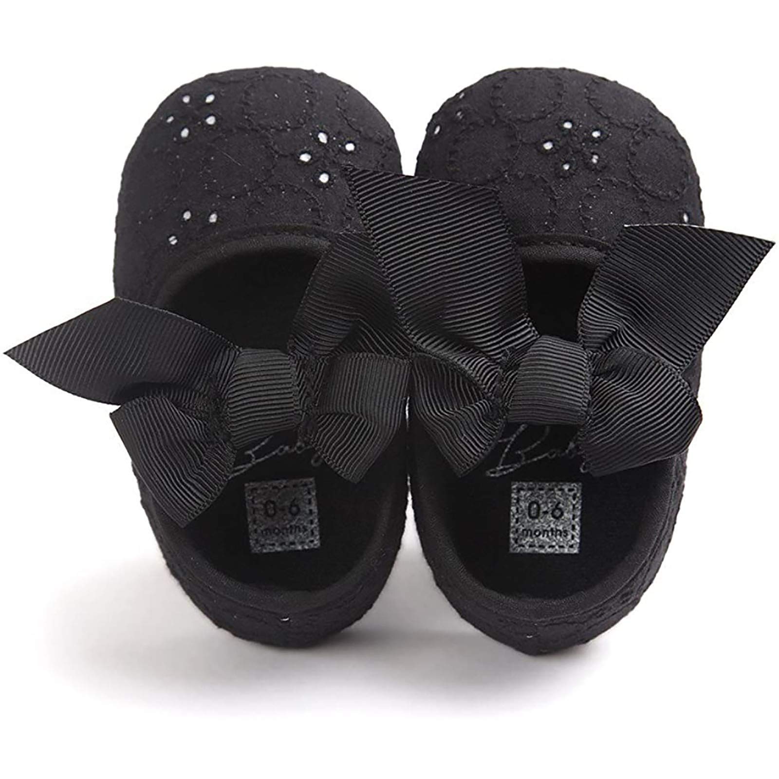 Lykmera Toddler Girl Sneakers - Soft Embroidered Bow Shoes for Baby (0-6 Months) - Perfect for Playtime & Outings