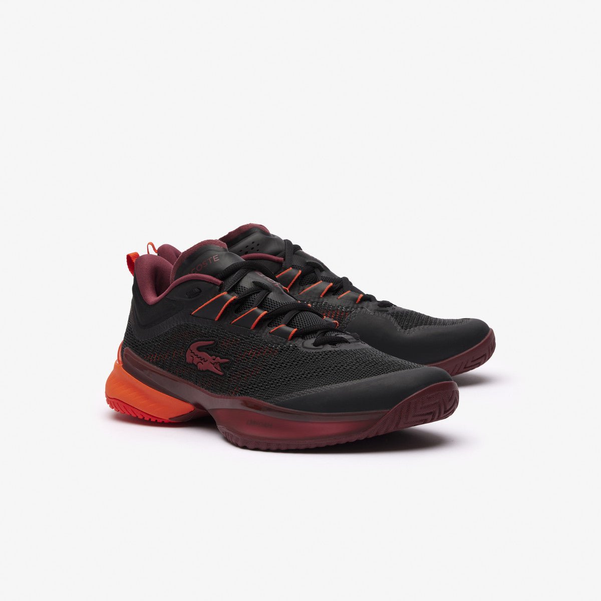 Lacoste AG LT23 Ultra Men's Tennis Shoes - Maroon/Black - Lightweight & Durable Court Shoes for Tennis, Casual Wear & Gym Training
