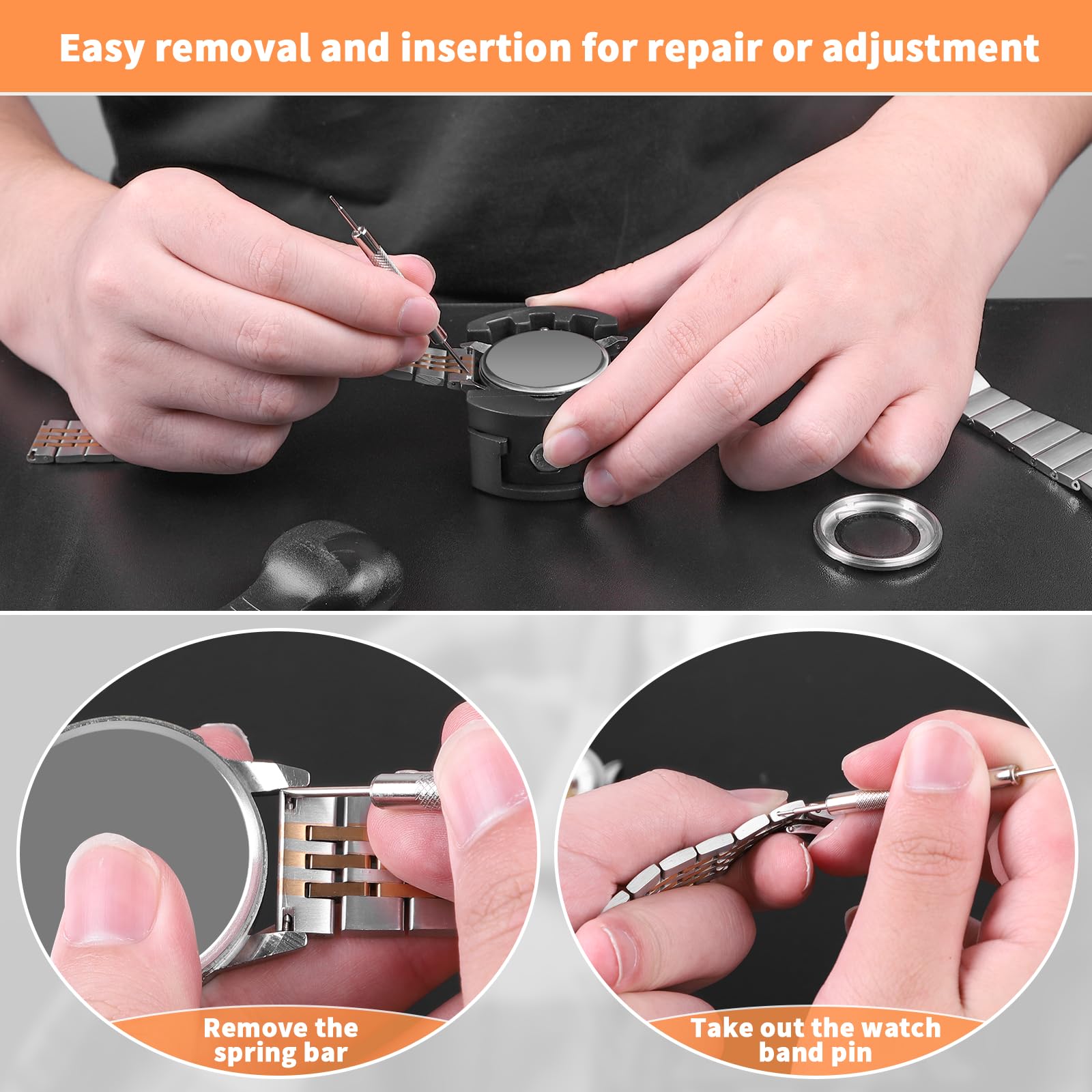 BYNIIUR Professional Watch Battery Replacement Tool Kit - Watch Opener, Wrench & Back Remover for Watch Repair - Complete Watch Battery Changing Kit with Case Opener Tools (Ideal for DIY Watch Repair & Maintenance at Home)