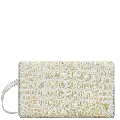 Croco Embossed Cream Gold
