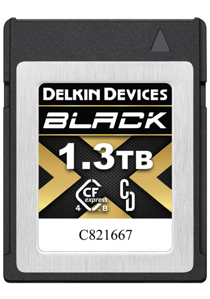 Delkin Black CFExpress 4.0 Type B Memory Card - 1.3TB High-Speed Storage for Professional Cameras - Perfect for 8K Video, Burst Photography & 4K RAW Recording