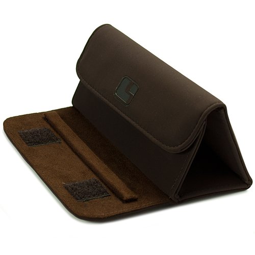 Premium Brown Leather Smart Glove - Convertible Stand & Protective Case for Kindle Touch 6