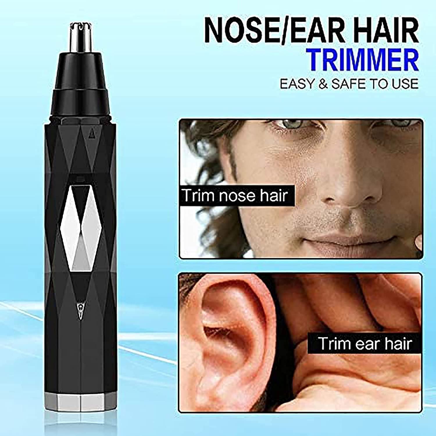 Professional Painless Nose & Ear Hair Trimmer for Men & Women - Waterproof, Easy to Use & Clean, Unisex Grooming Tool - Perfect for Travel, Home & Salon Use
