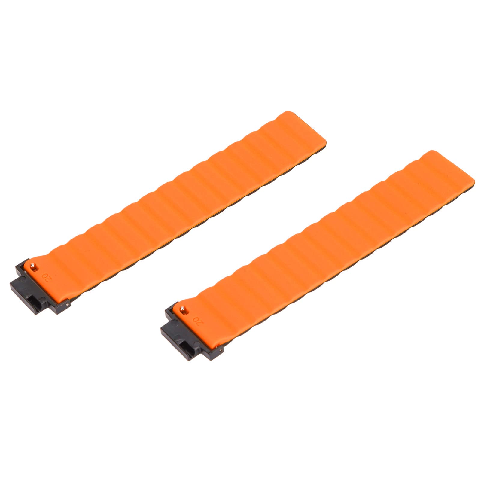 Odorless Silicone Watch Strap with Quick Release Buckle - Durable & Comfortable Sports Band for Smartwatches (Black/Orange) - Perfect for Running, Gym & Outdoor Activities