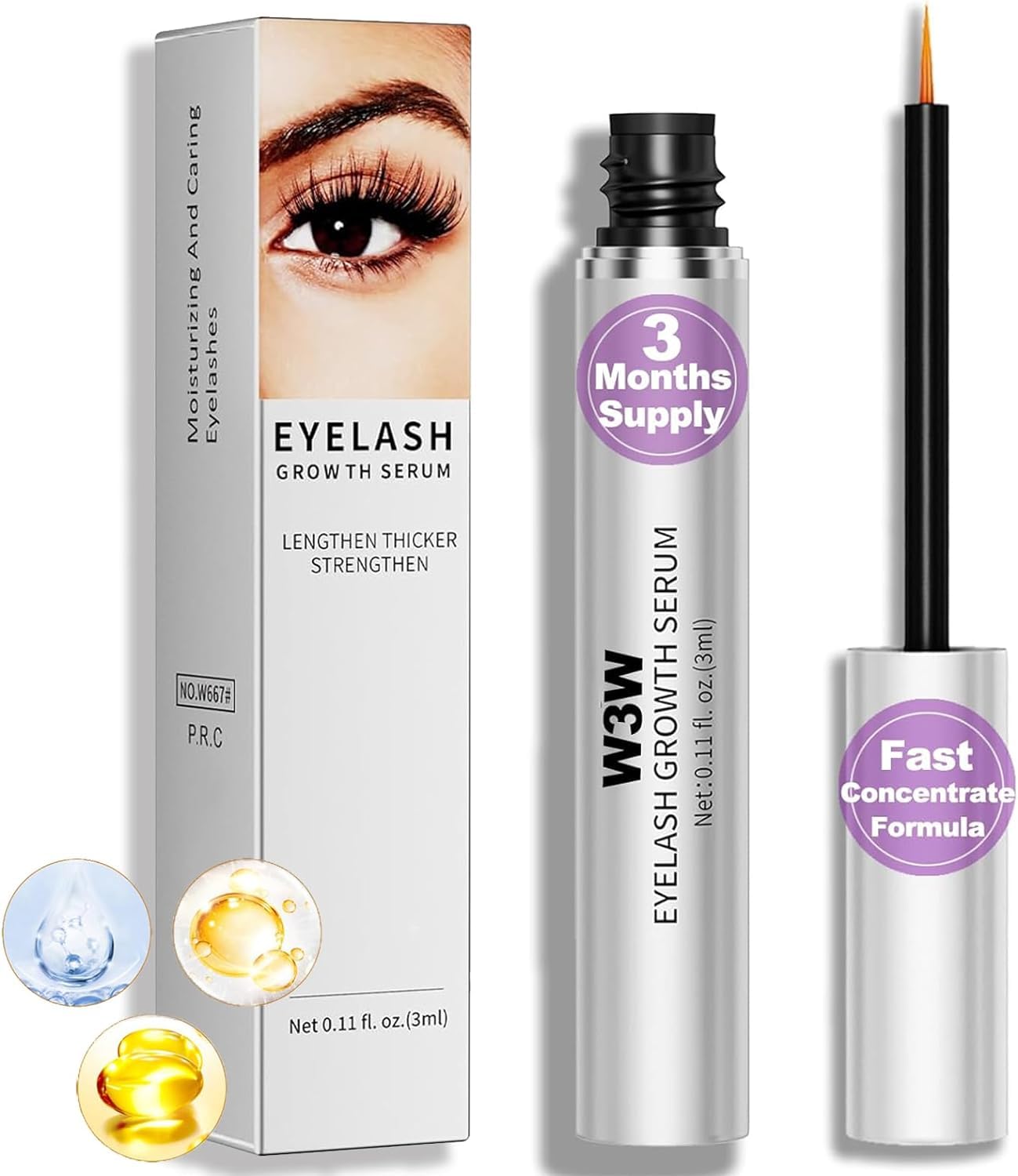 HOUSN Eyelash Growth Serum for Longer & Fuller Lashes - Natural & Professional Lash Enhancer Serum - Perfect for Daily Use, Special Occasions & Enhancing Natural Beauty