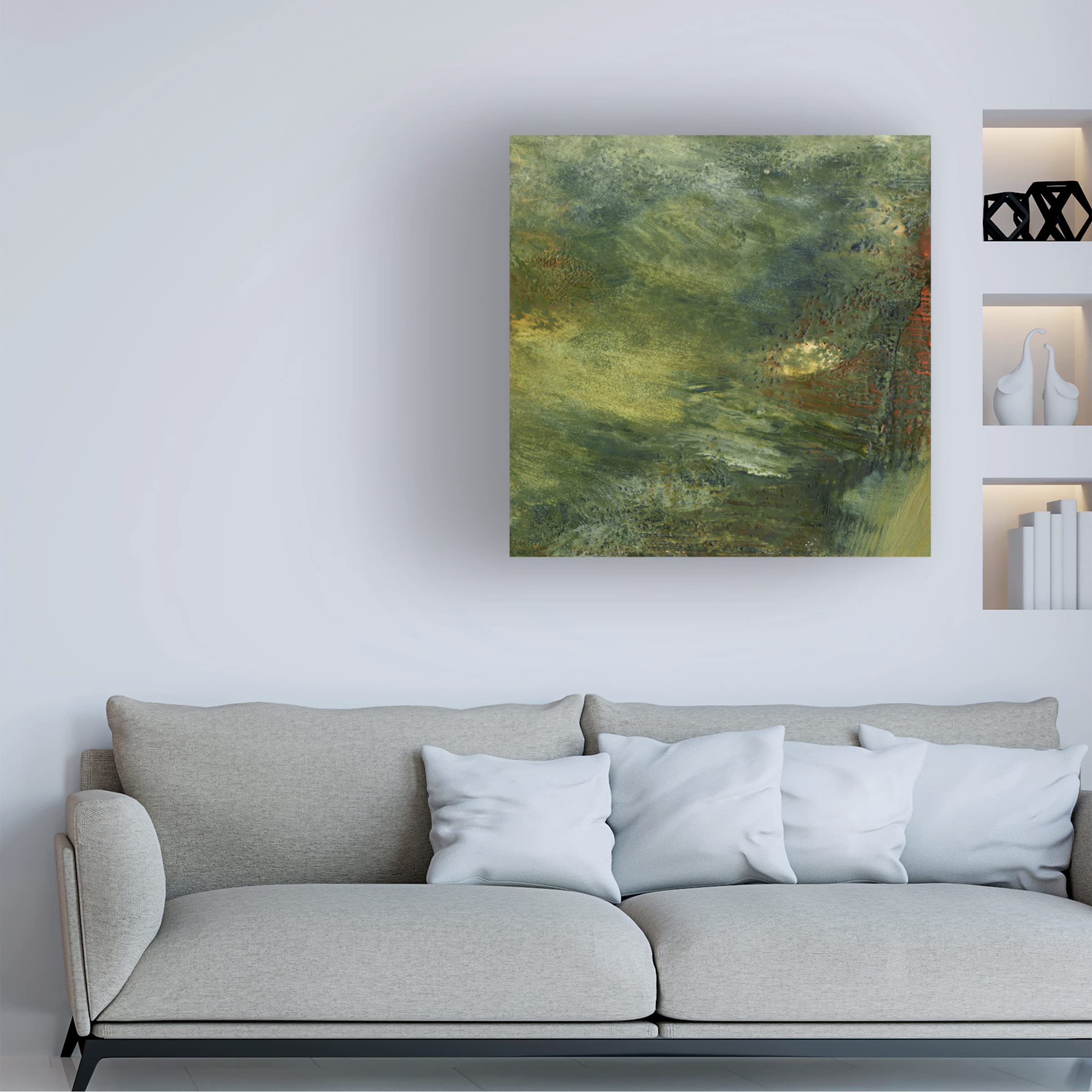 Sharon Gordon 'Encaustic Tile In Multi IV' Canvas Wall Art Print - Modern Abstract Painting for Living Room, Bedroom & Office Decor