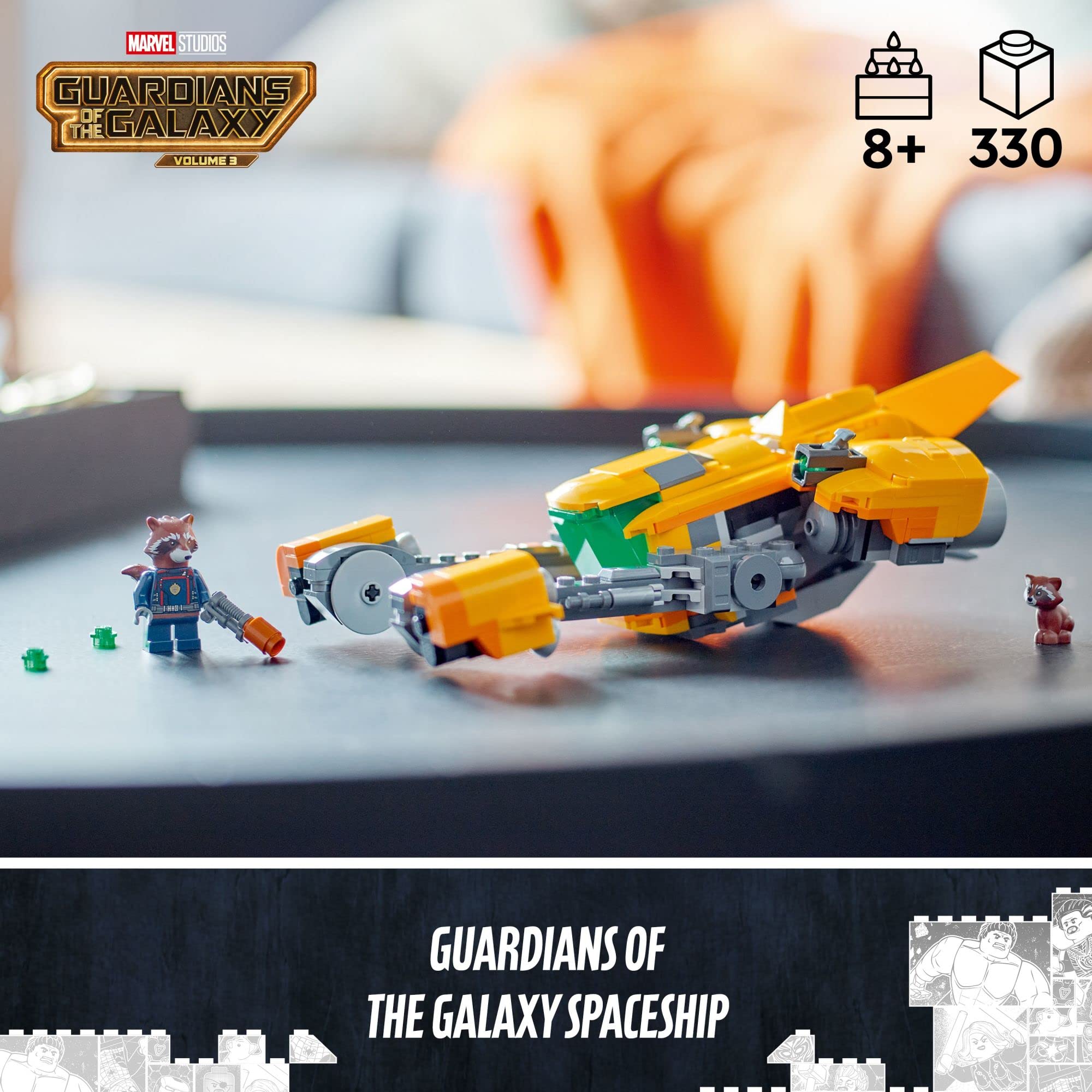 LEGO Marvel Baby Rocket’s Ship 76254 | Guardians of the Galaxy 3 Building Set with Rocket Raccoon Minifigure | Super Hero Spaceship Toy for Kids Ages 8+ | Perfect for Playtime, Collecting & Marvel Fans Gift