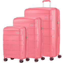American Tourister Light MAX 3-Piece Luggage Set (Large, Medium, Small) - Fresh Pink | Perfect for Travel, Business Trips & Family Vacations