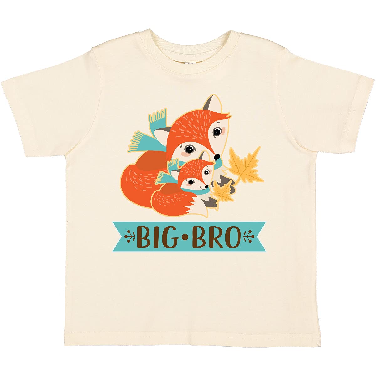 Inktastic Brother Big Bro Woodland Fox Toddler T-Shirt - Cute Animal Graphic Tee for Toddler Boys - Soft Cotton Casual Playwear for Daycare, Playdates & Family Outings