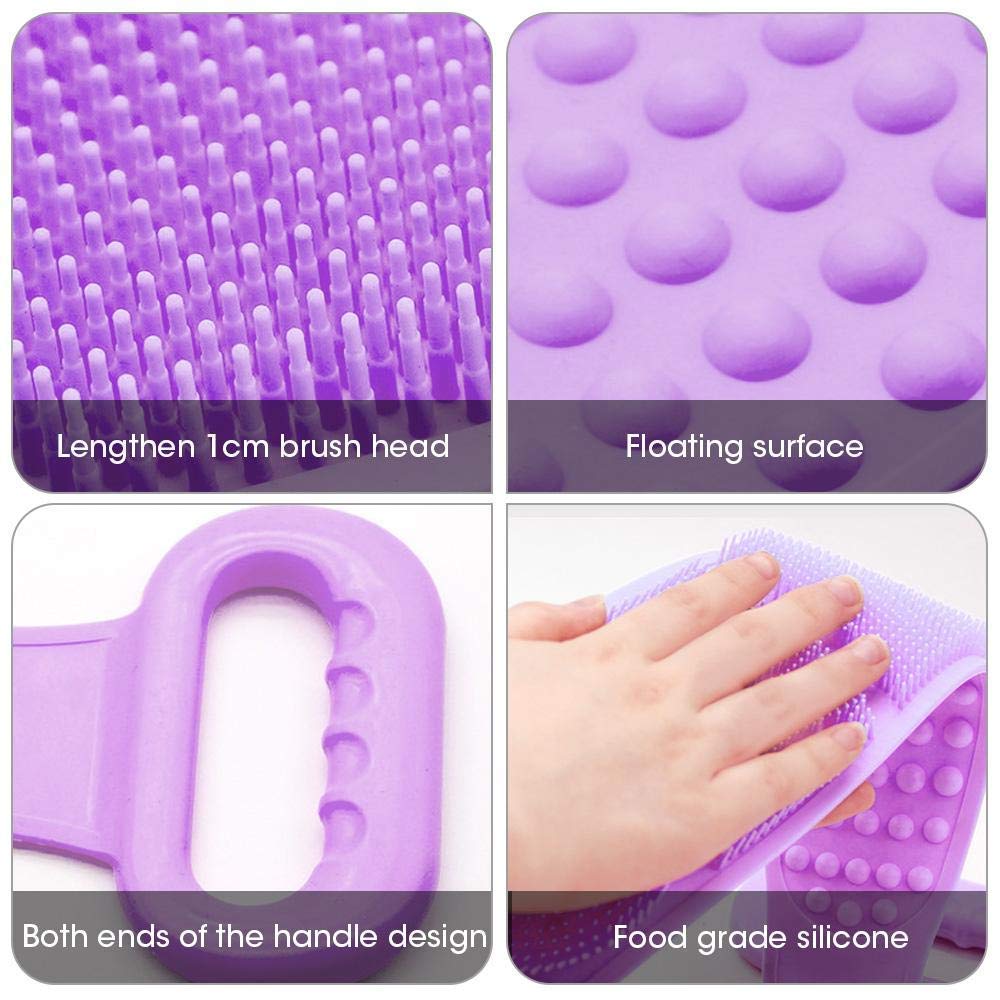 Sampton Silicone Body Scrubber - Dual-Sided Exfoliating Brush for Deep Skin Cleaning & Massage - Perfect for Shower & Bath Use