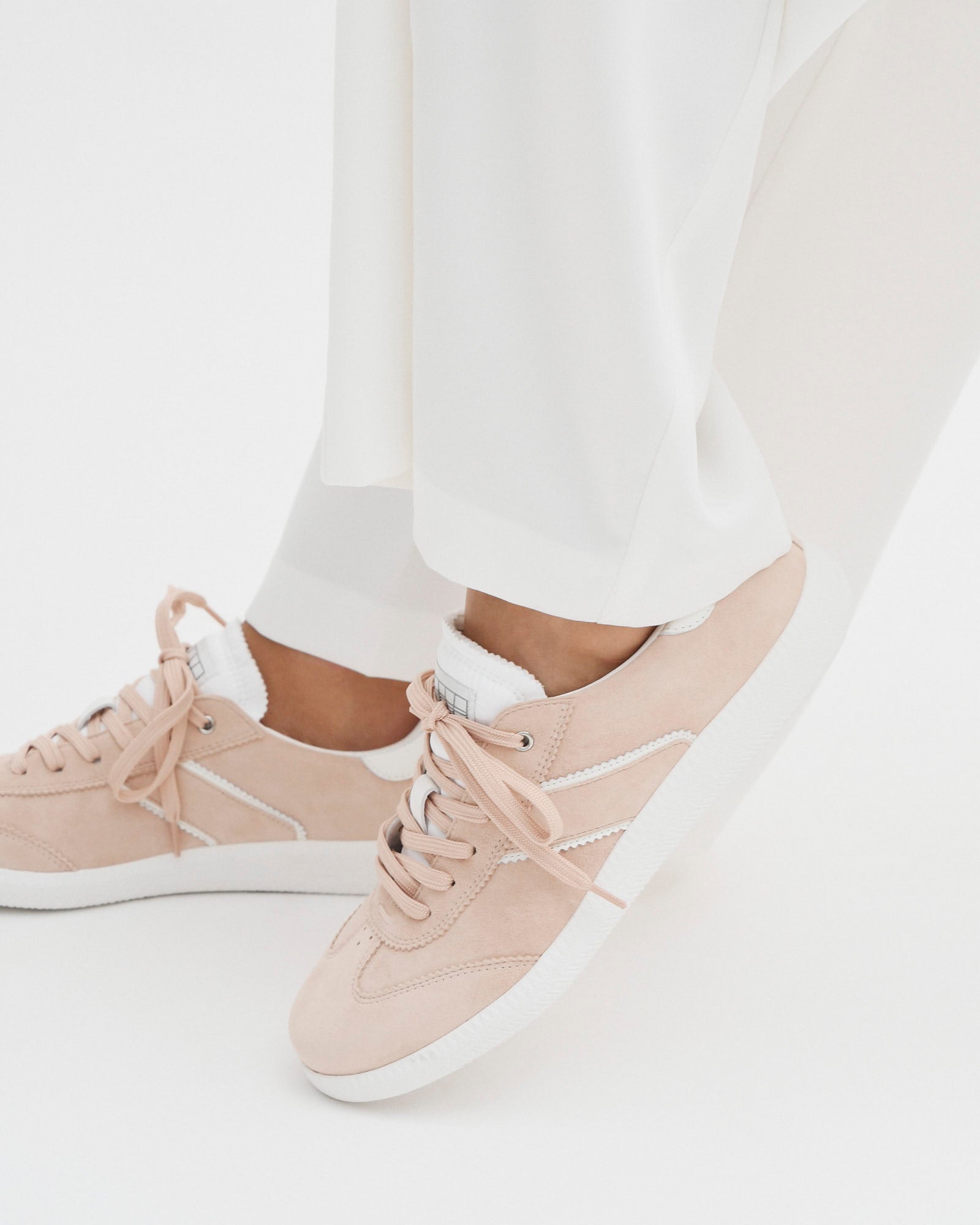 LOLA SNEAKERS for Women - Rose Pink Suede Casual Shoes | Comfortable & Stylish Sneakers for Walking, Running, and Everyday Wear