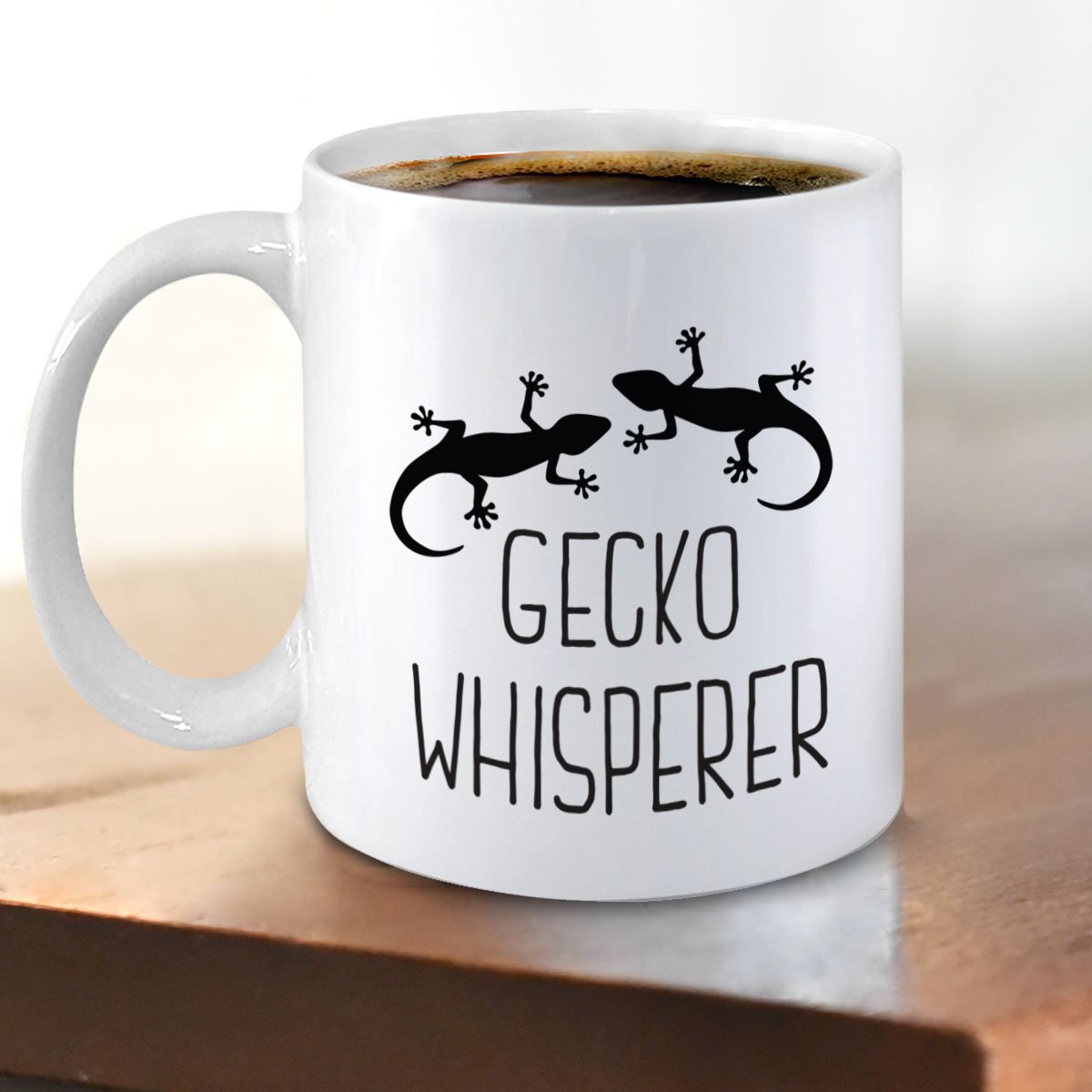 Gecko Whisperer Mug - Funny Crested Gecko Lover Gift for Reptile Enthusiasts - Perfect for Coffee, Tea & Herpetology Fans - Great for Birthdays, Office Use & Gecko-Themed Parties