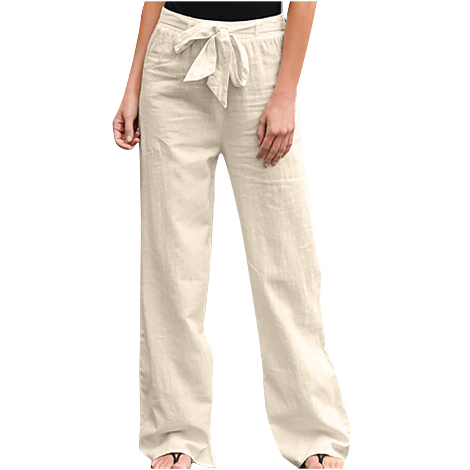 hymyyxgs Women's Yoga Pants - Wide Leg Comfortable Drawstring Loose Straight Lounge Running Workout Leggings Harem Sweatpants for Yoga, Gym, Running & Casual Wear