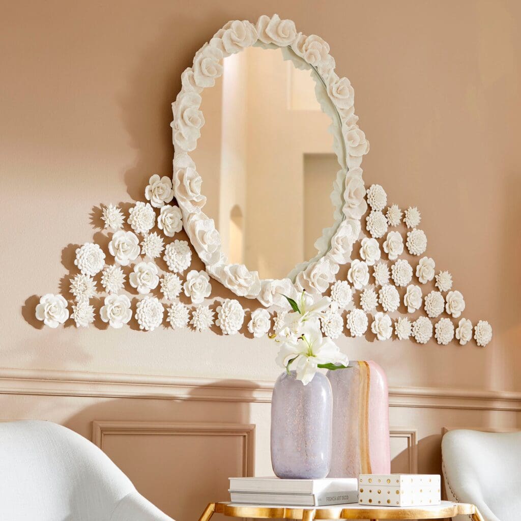 Cyan Design 10658 Small White & Brass Dot Crown Container - Elegant Home Decor for Living Room, Bathroom & Office Storage