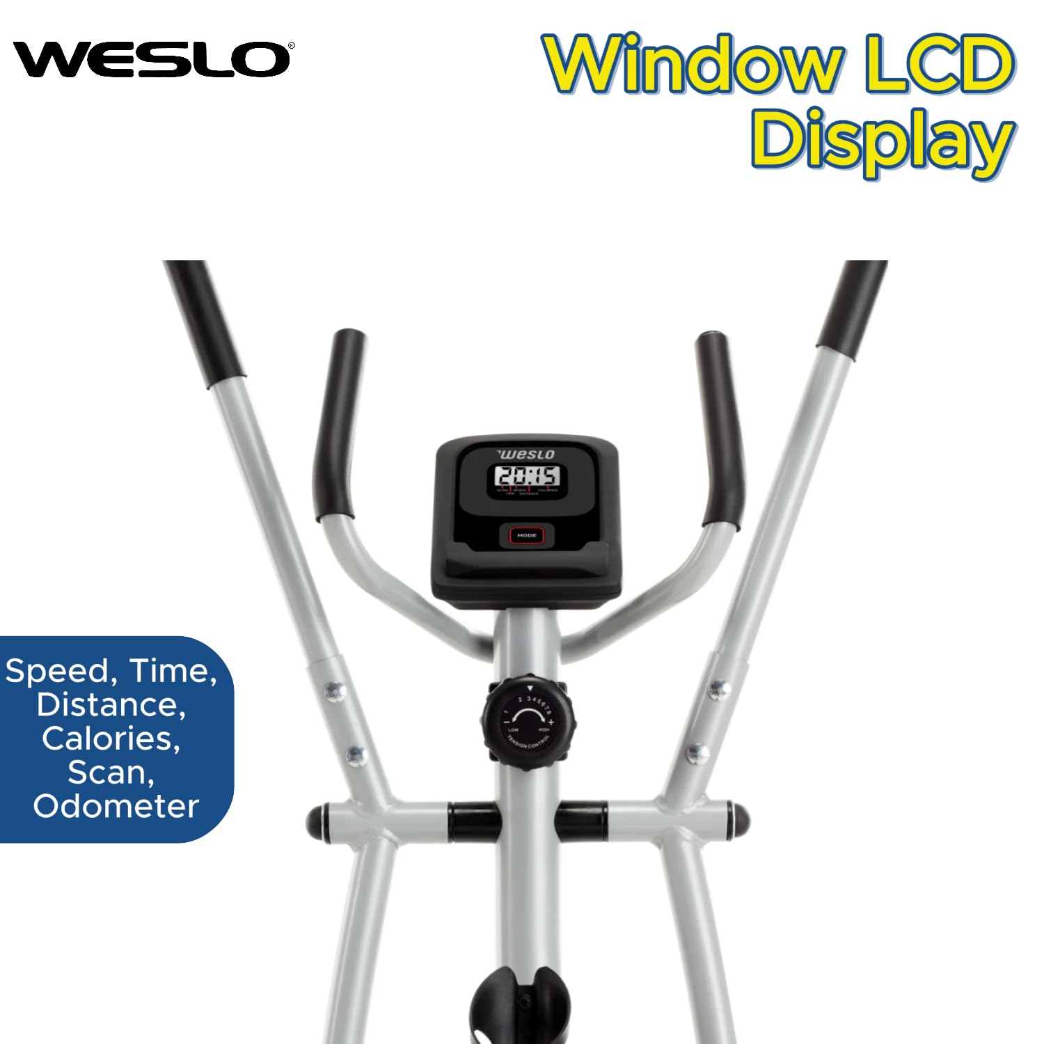 Weslo Momentum G 4.1 Rear-Drive Elliptical Trainer - Inertia-Enhanced Flywheel, Low-Impact Cardio Machine for Home Gym - Black | Perfect for Small Spaces & Full-Body Workouts