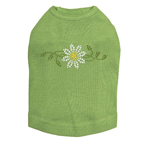 Small Daisy Dog Shirt - XL Size in Lime Green for Small Dogs | Comfortable Pet Clothing for Daily Walks, Outdoor Adventures & Photo Shoots
