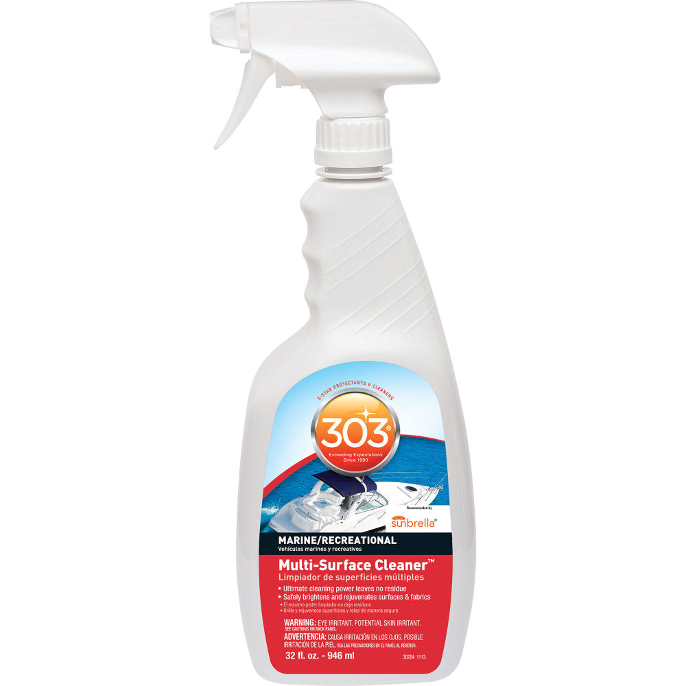 30204 303 Marine & Recreation Multi-Surface Cleaner 32 oz - Boat, RV, Car, & Outdoor Gear Cleaner for Water Sports & Camping