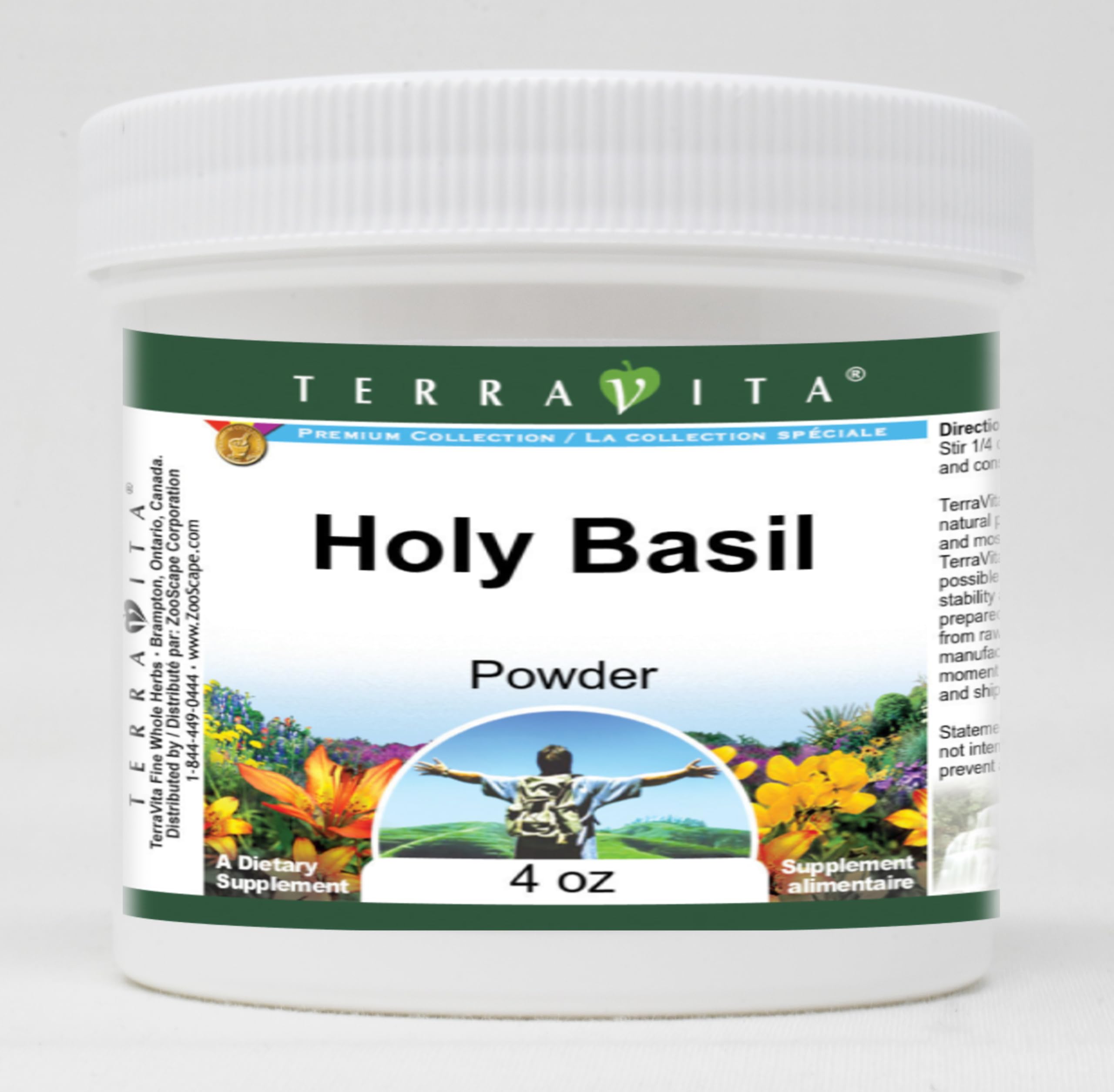 Organic Holy Basil Powder (Tulsi) - 4 oz | Stress Relief & Immune Support | USDA Certified | Perfect for Tea, Smoothies & Ayurvedic Remedies