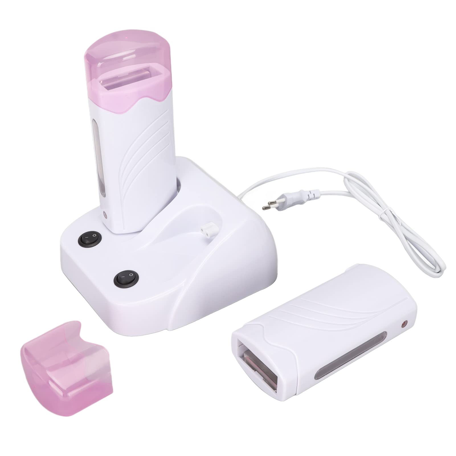 Professional Double Depilatory Wax Warmer Machine - Portable Hair Removal Heater for Legs, Armpits & Bikini Line with Adjustable Temperature & Non-Slip Base - Perfect for Home Salon & DIY Waxing