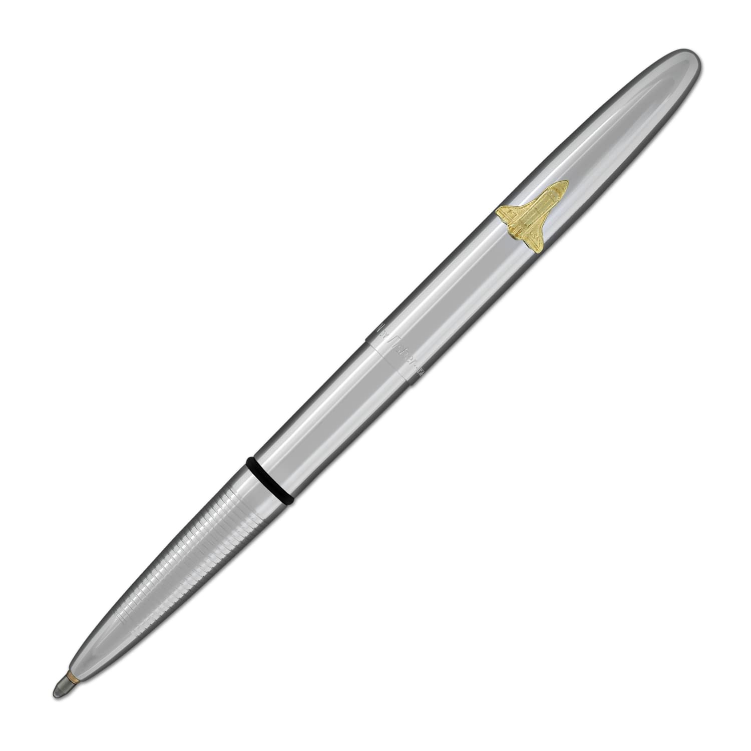 Fisher Space Pen Bullet Ballpoint Pen - Chrome Finish with Shuttle Emblem | Compact & Refillable for Everyday Carry, Travel, Outdoor Adventures & Gifts