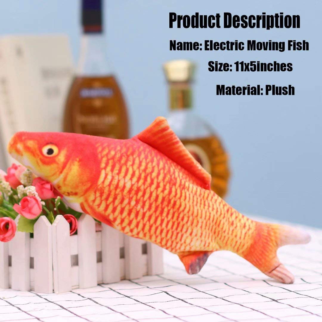 Interactive Electric Moving Fish Plush Toy - Realistic Swimming Motion for Kids, Pets & Sensory Play - Perfect for Gifts, Parties & Autism Therapy